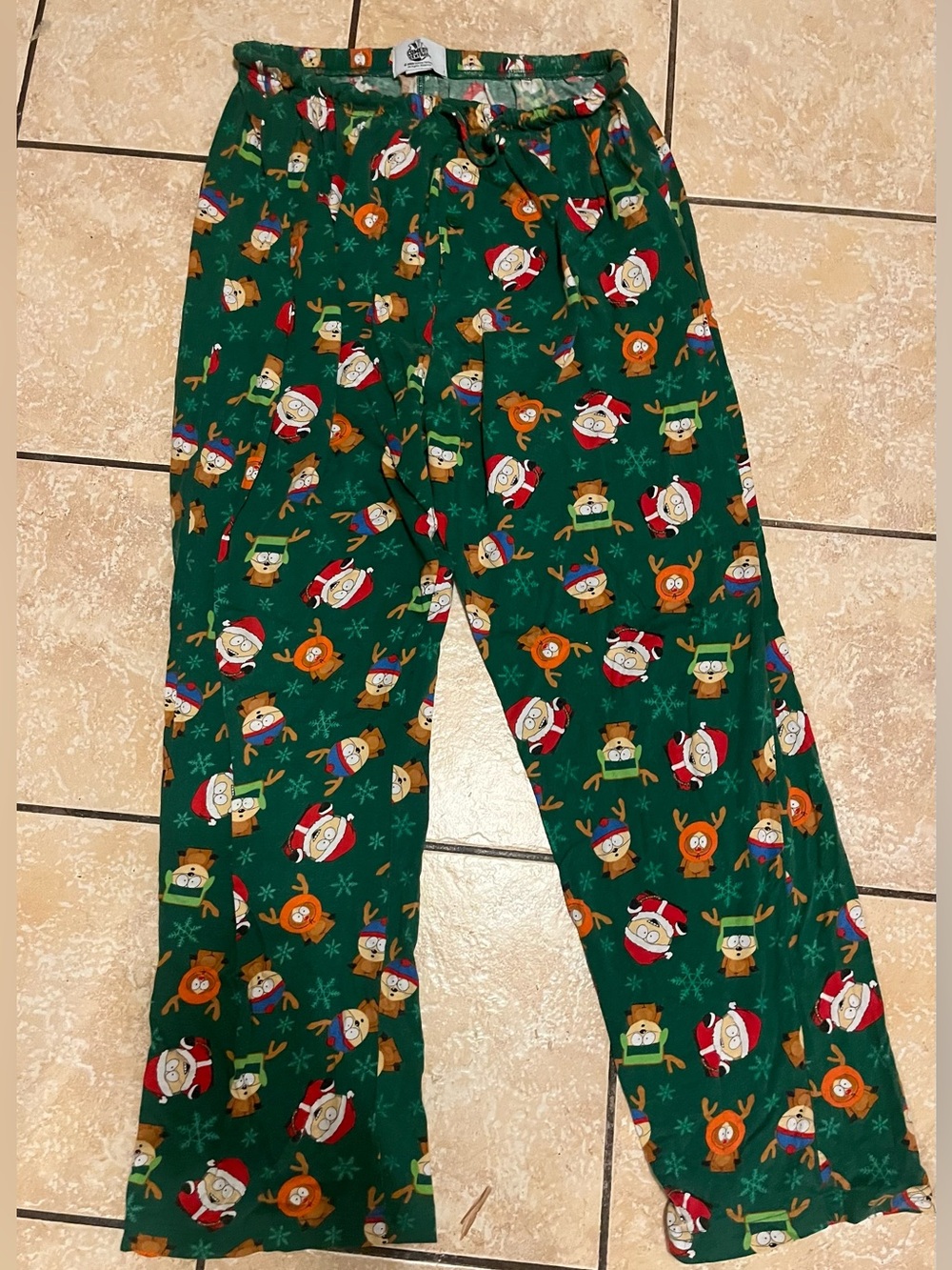 2008 Vtg. South Park Reindeer Holiday Pajama Pants by Comedy Central
